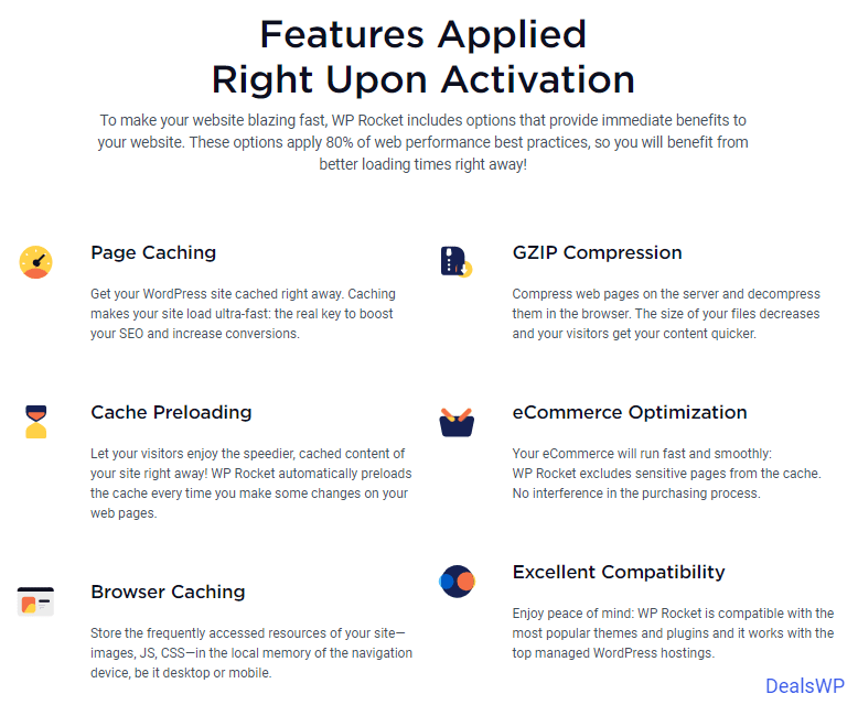 WP Rocket Key Features