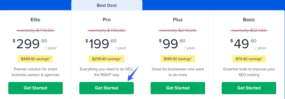 All in One SEO Pricing Plans