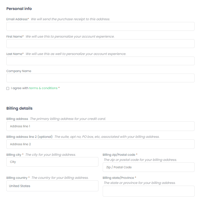 BookingPress Billing Details
