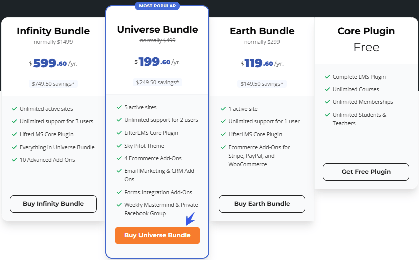 LifterLMS Promo Code & Discount Deals- Get Up to 80% OFF, Save $750 1 LifterLMS Pricing Plan