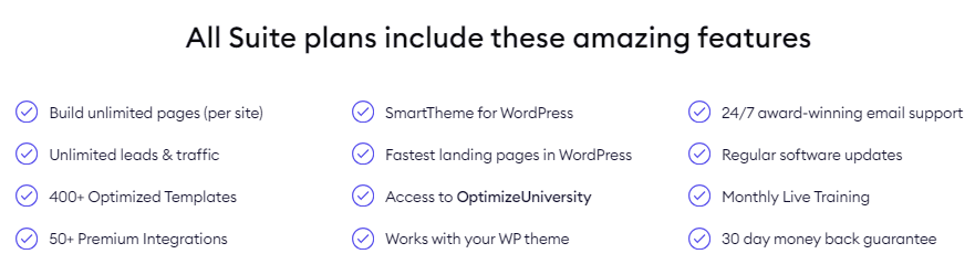 OptimizePress Coupon Code Features 