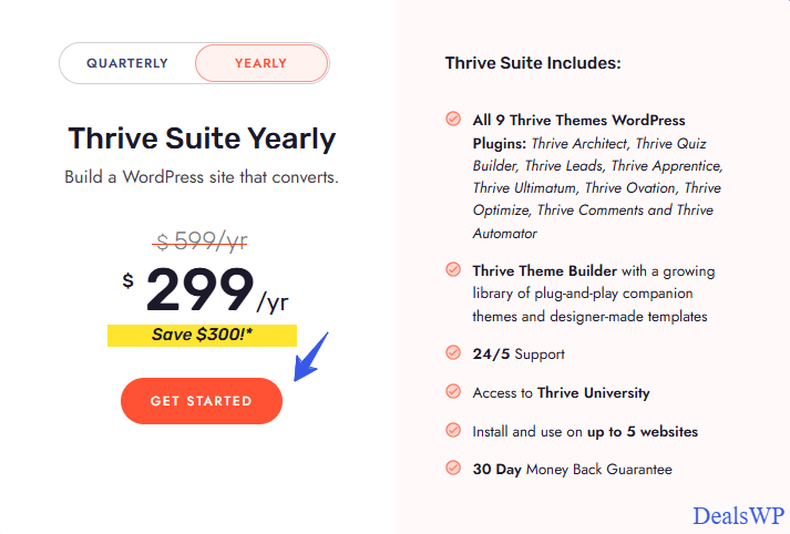 Thrive Suite Pricing Annual