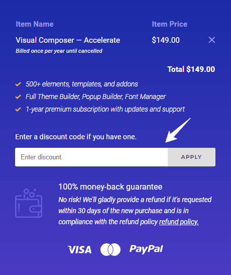 Apply Visual Composer Coupon and avail discount