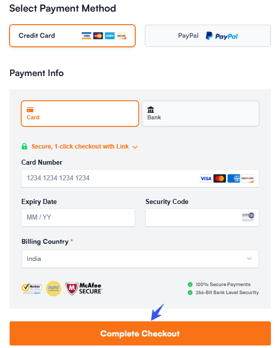 WPForms Checkout 
