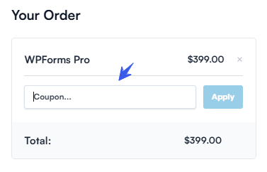 Apply WPForms Coupon Code and Avail Discount