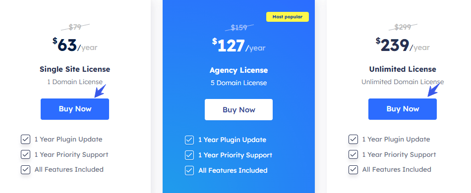Fluent Form pricing plans 