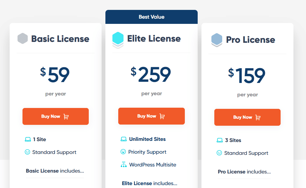 Gravity Forms Pricing Plans
